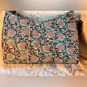 Unique Boho Structured Tote Bag with block print